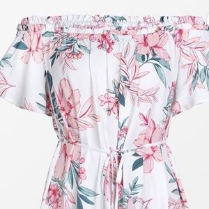 NWT Cupshe off the shoulder floral dress size M